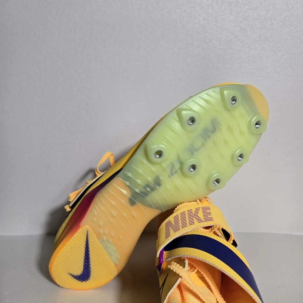Nike Long Jump Elite Men's Size 9.5 Citron Pulse Indigo Burst Yellow FZ9326-800
